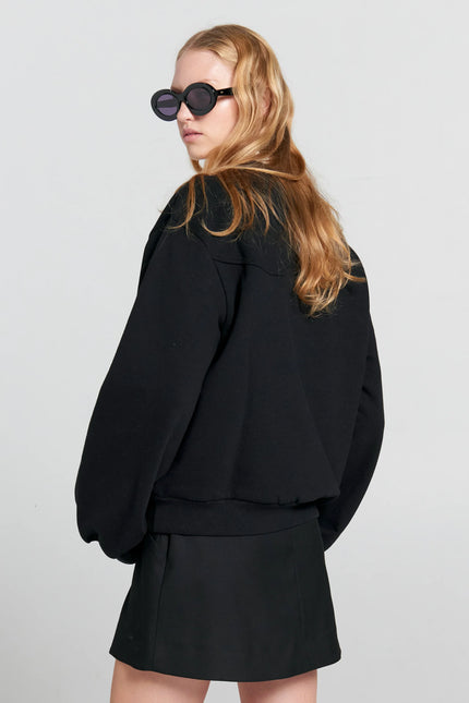 Karen Walker Broken Pearls Crewneck Sweatshirt - Black