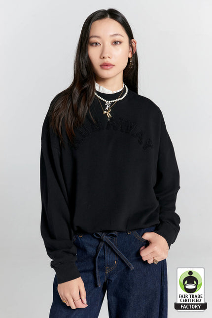 Karen Walker Runaway College Crewneck Sweatshirt - Black