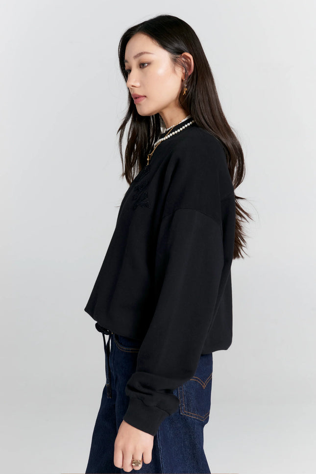 Karen Walker Runaway College Crewneck Sweatshirt - Black