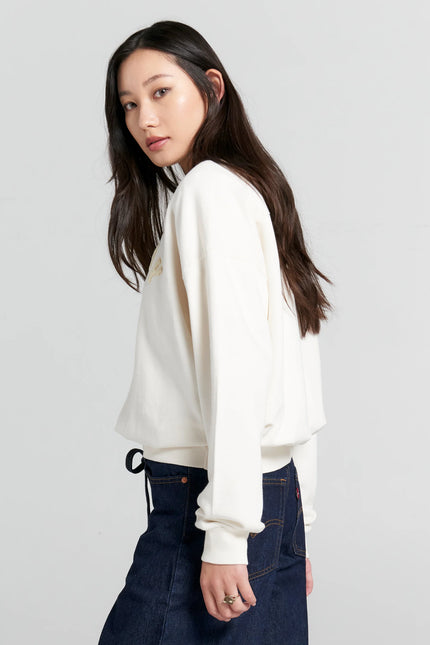 Karen Walker Runaway College Crewneck Sweatshirt - Ecru