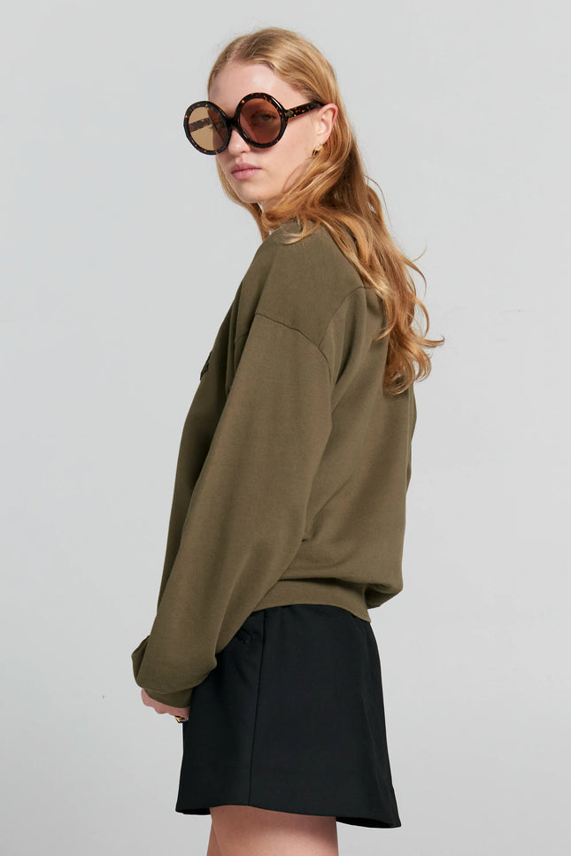 Karen Walker Runaway College Crewneck Sweatshirt - Hunter Green