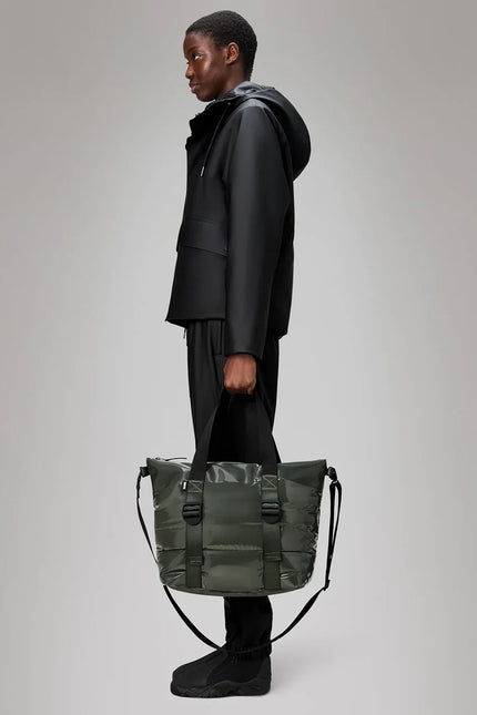 Rains Puffer Mix Tote bag mini - Swamp