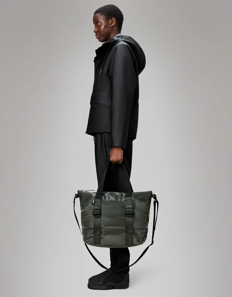 Rains Puffer Mix Tote bag mini - Swamp