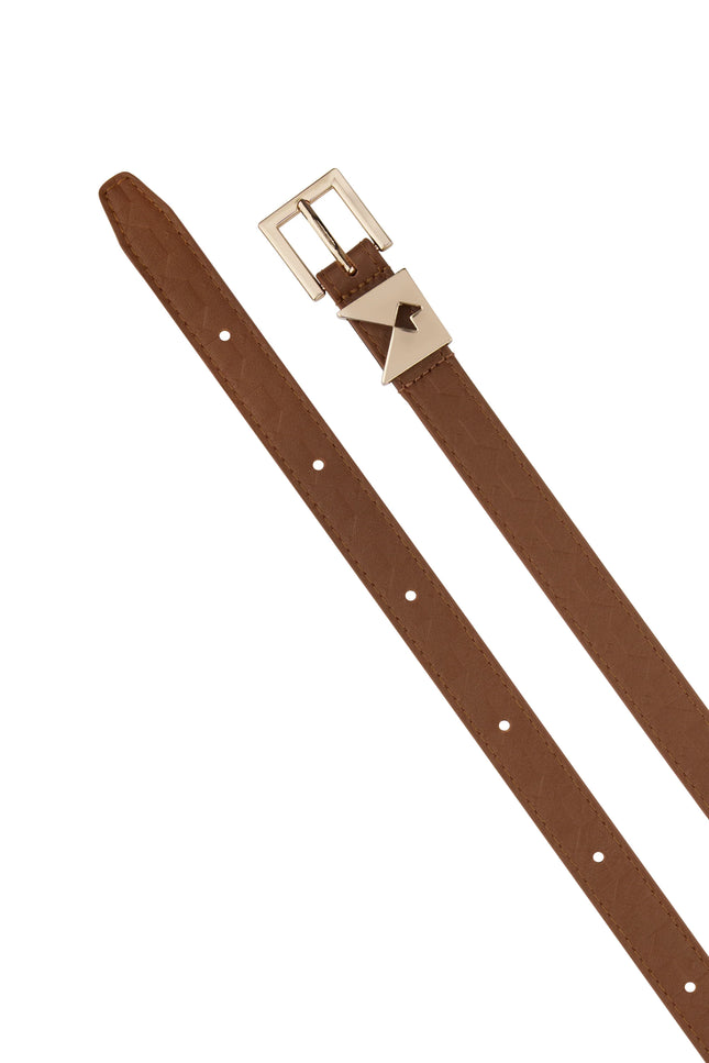 Karen Walker Monogram Keeper Belt - Dark Tan