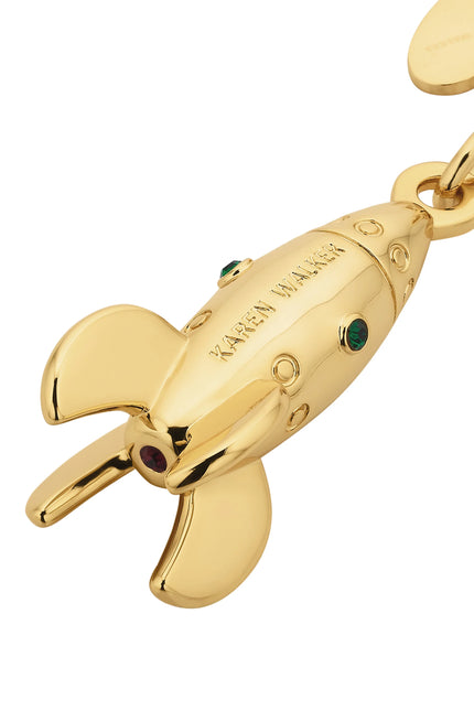 Karen Walker Rocket Charm ~ Gold