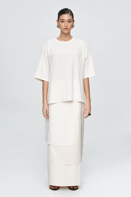 Marle Austin Tee - Cotton - Oat Marle