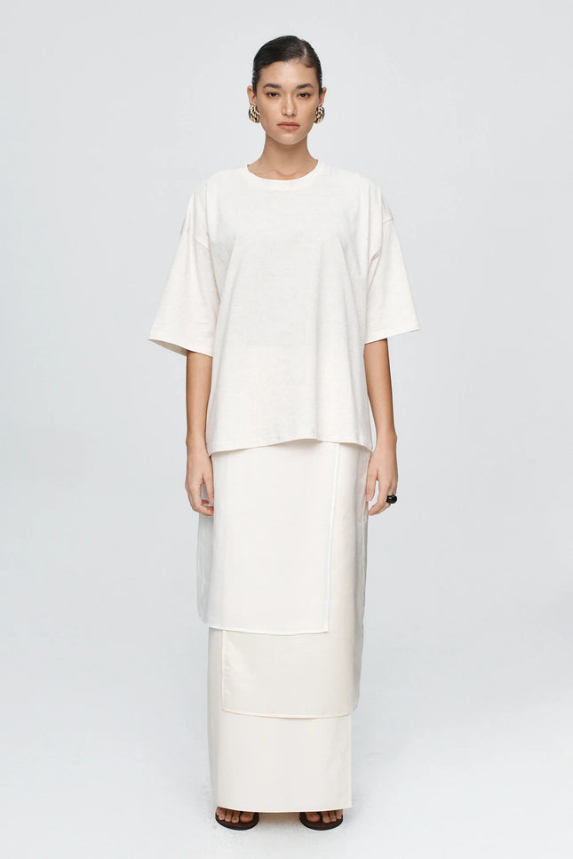 Marle Austin Tee - Cotton - Oat Marle