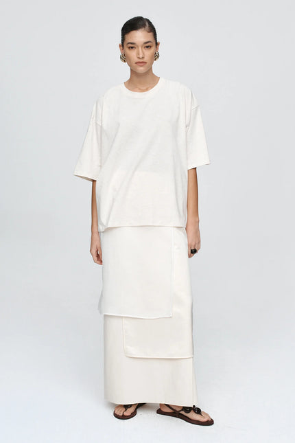 Marle Austin Tee - Cotton - Oat Marle