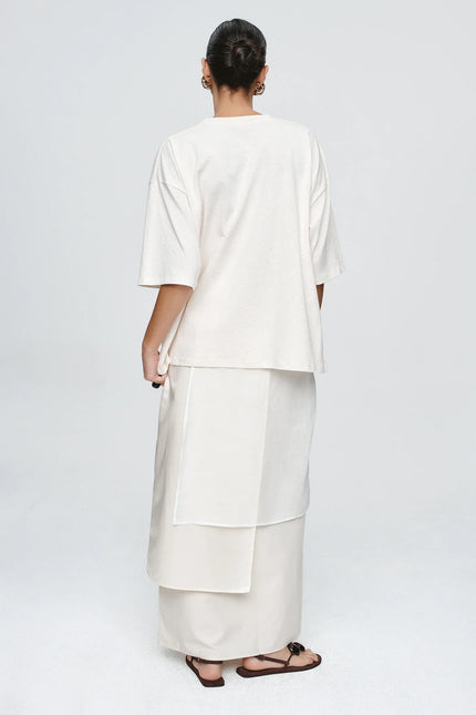 Marle Austin Tee - Cotton - Oat Marle