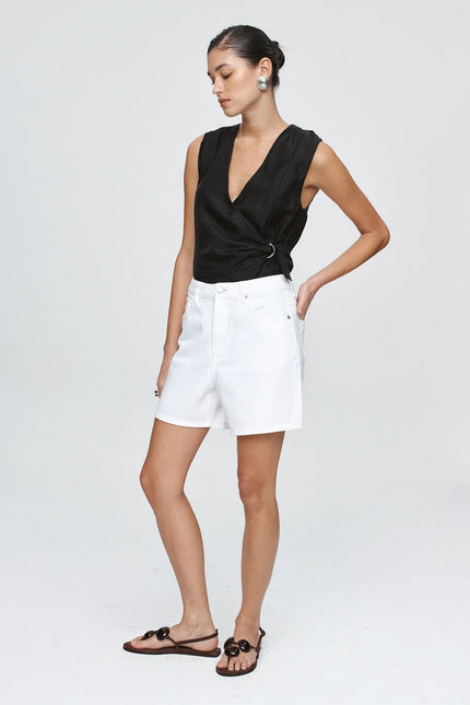 Marle Classic Jean Short - Blanc