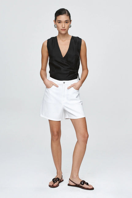 Marle Classic Jean Short - Blanc