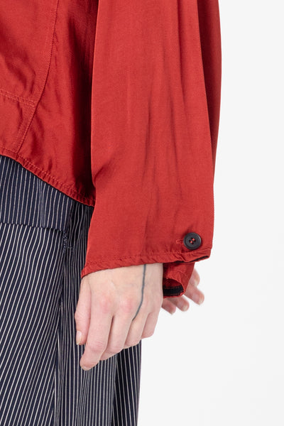 Company of Strangers Hyatt Jacket - Shiny Viscose Twill - Brick