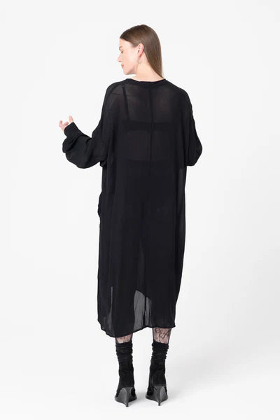 Company of Strangers Mingle Dress - Black Sheer