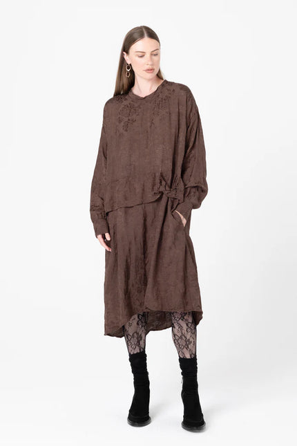 Company of Strangers Mingle Dress - Cacao Jaquard
