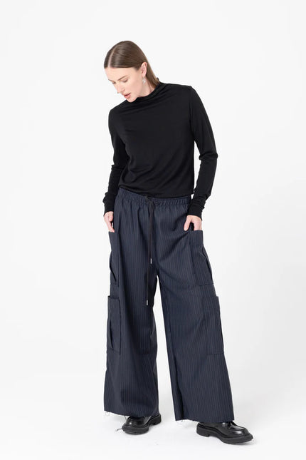Company of Strangers Boredom Trackies - Charcoal Wool Stripe