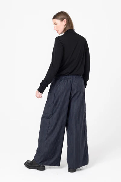Company of Strangers Boredom Trackies - Charcoal Wool Stripe