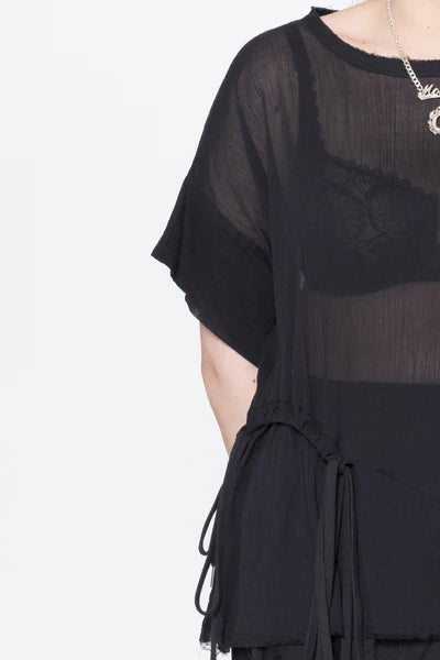 Company of Strangers Neurotic Tee - Black Crinkle