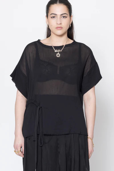 Company of Strangers Neurotic Tee - Black Crinkle