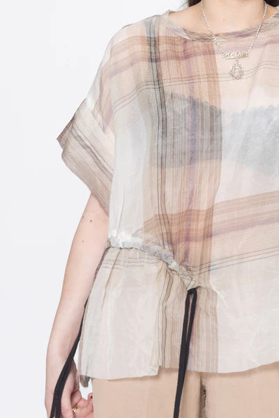 Company of Strangers Neurotic Tee - Coco Plaid