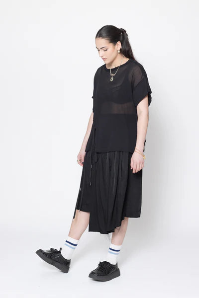 Company of Strangers Neurotic Tee - Black Crinkle