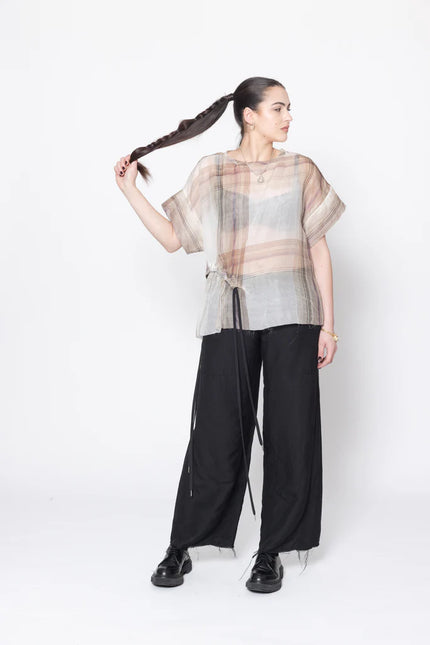 Company of Strangers Neurotic Tee - Coco Plaid