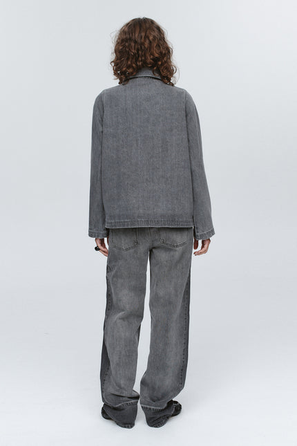 Marle Cropped Pea Jacket ~ Stone