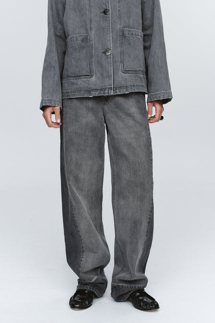 Marle Cropped Pea Jacket ~ Stone