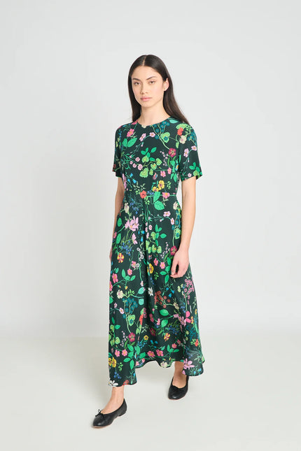 Twenty-Seven Names Madeleine dress - Deep green floral