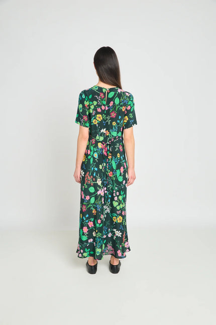 Twenty-Seven Names Madeleine dress - Deep green floral