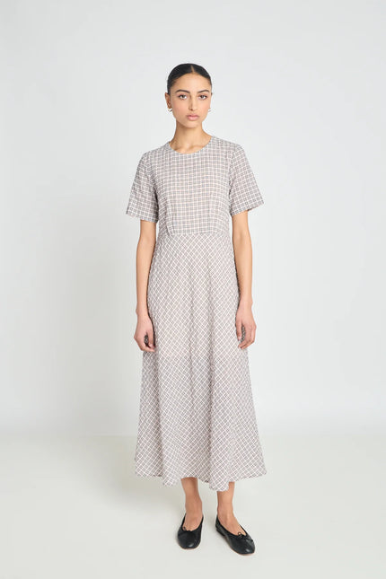 Twenty-Seven Names Universal dress - Pale pink check
