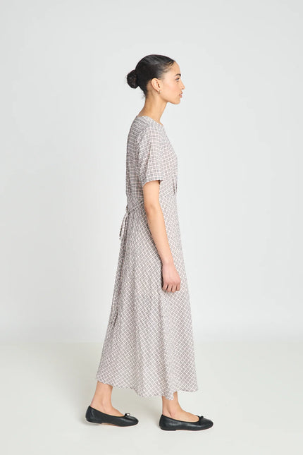 Twenty-Seven Names Universal dress - Pale pink check