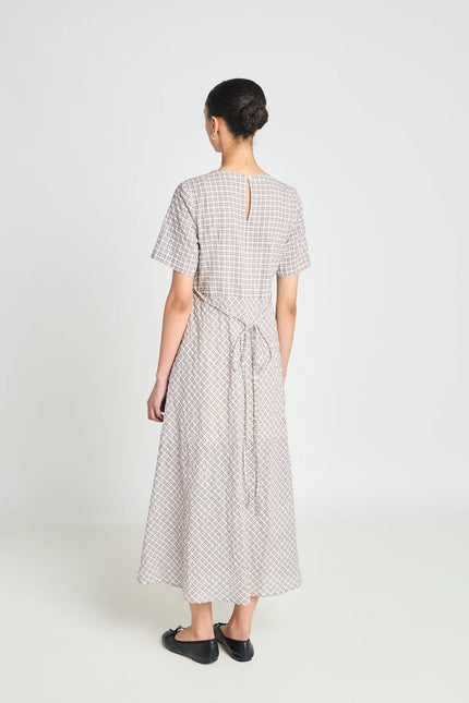 Twenty-Seven Names Universal dress - Pale pink check