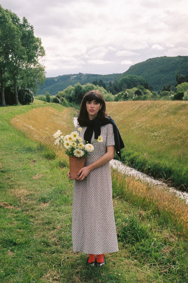 Twenty-Seven Names Universal dress - Pale pink check