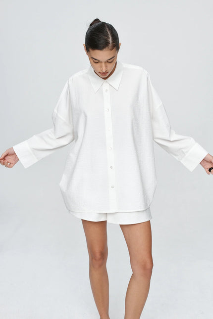 Marle Edie Shirt - Cotton - Blanc