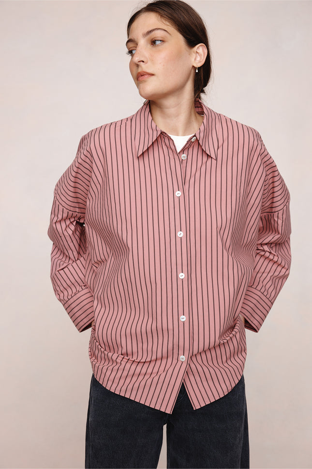 Marle Edie Shirt - Rosewood Stripe