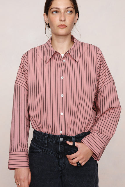 Marle Edie Shirt - Rosewood Stripe
