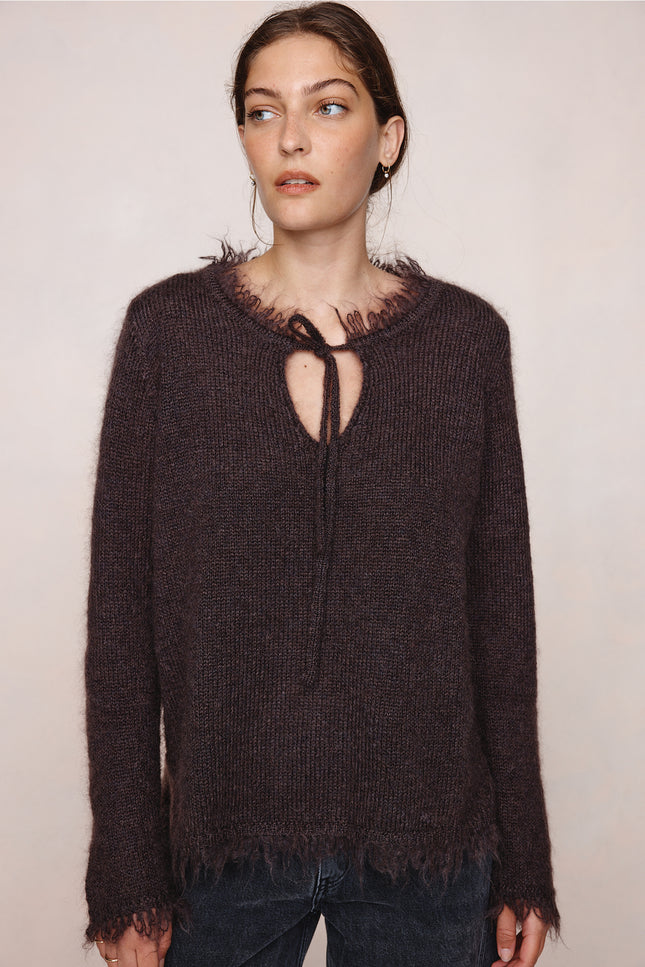 Marle Frayed Gabrielle Jumper - Tapenade