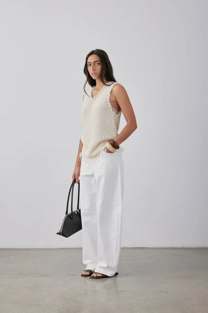 Gregory Leandro Top - Parchment