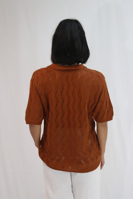 Tatano Vines Polo - Cotton - Rust