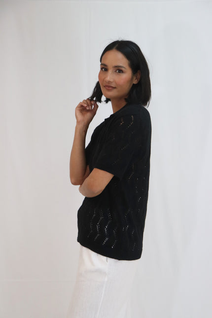 Tatano Vines Polo - Cotton - Black