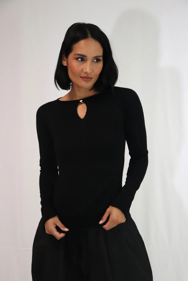 Tatano Melanie Long Sleeve - Merino - Black