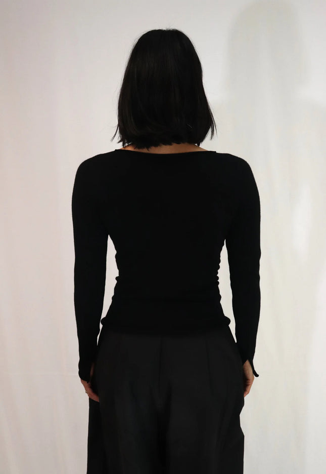 Tatano Melanie Long Sleeve - Merino - Black