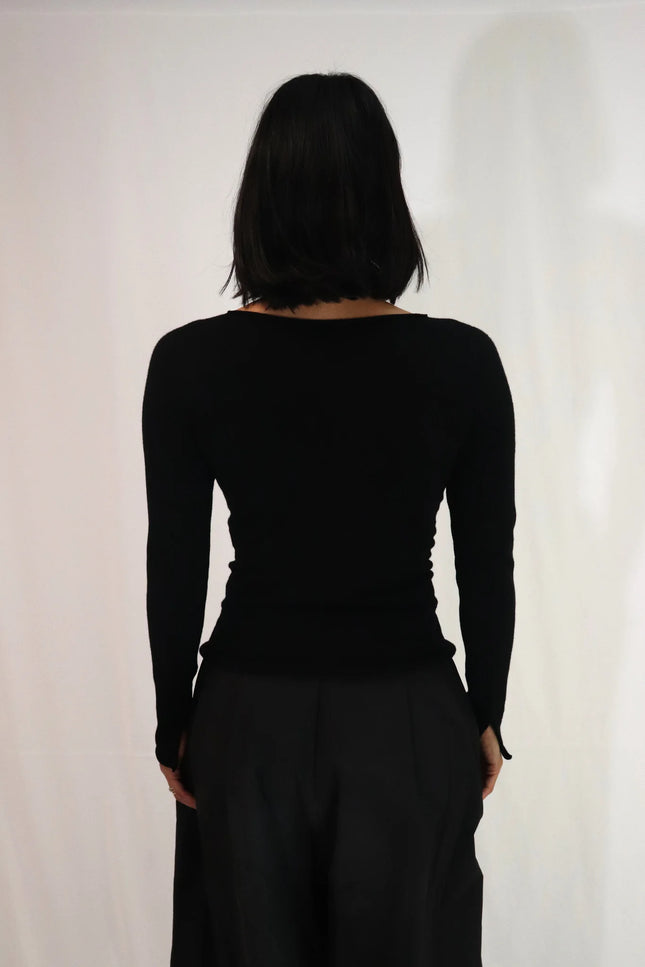 Tatano Melanie Long Sleeve - Merino - Black