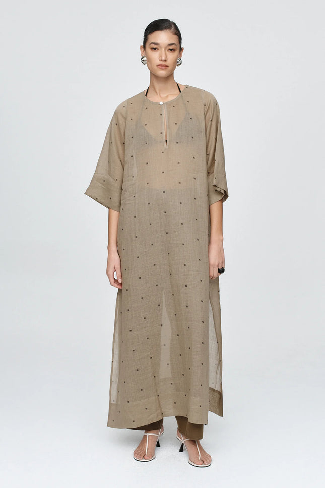 Marle Kaftan - Ramie - Laurel