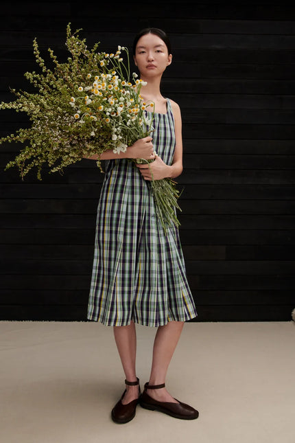 Kowtow Author Dress - Violet Check