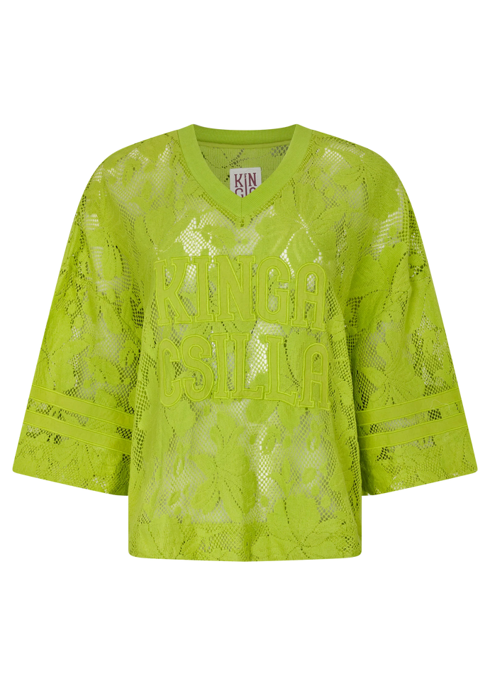 Kinga Csilla Nova Lace Onyx Tee - Citron