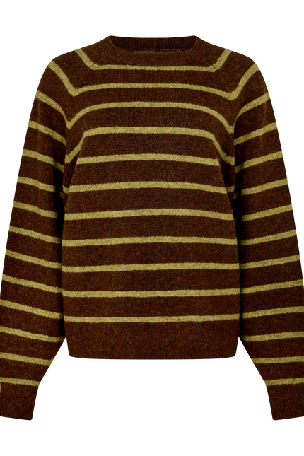 Kinga Csilla Umore Stripe Knit Jumper - Chocolate Brown