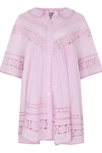 Kinga Csilla Tessera Nola Button Down Dress - Pink