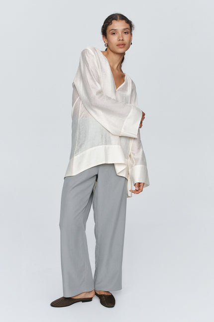 Marle Lottie Top - Textured Ivory