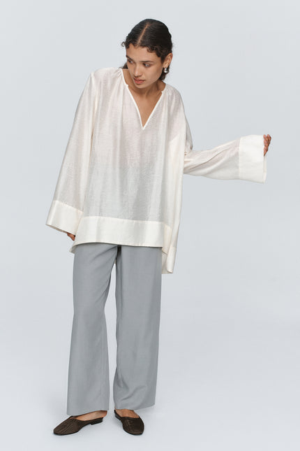 Marle Lottie Top - Textured Ivory